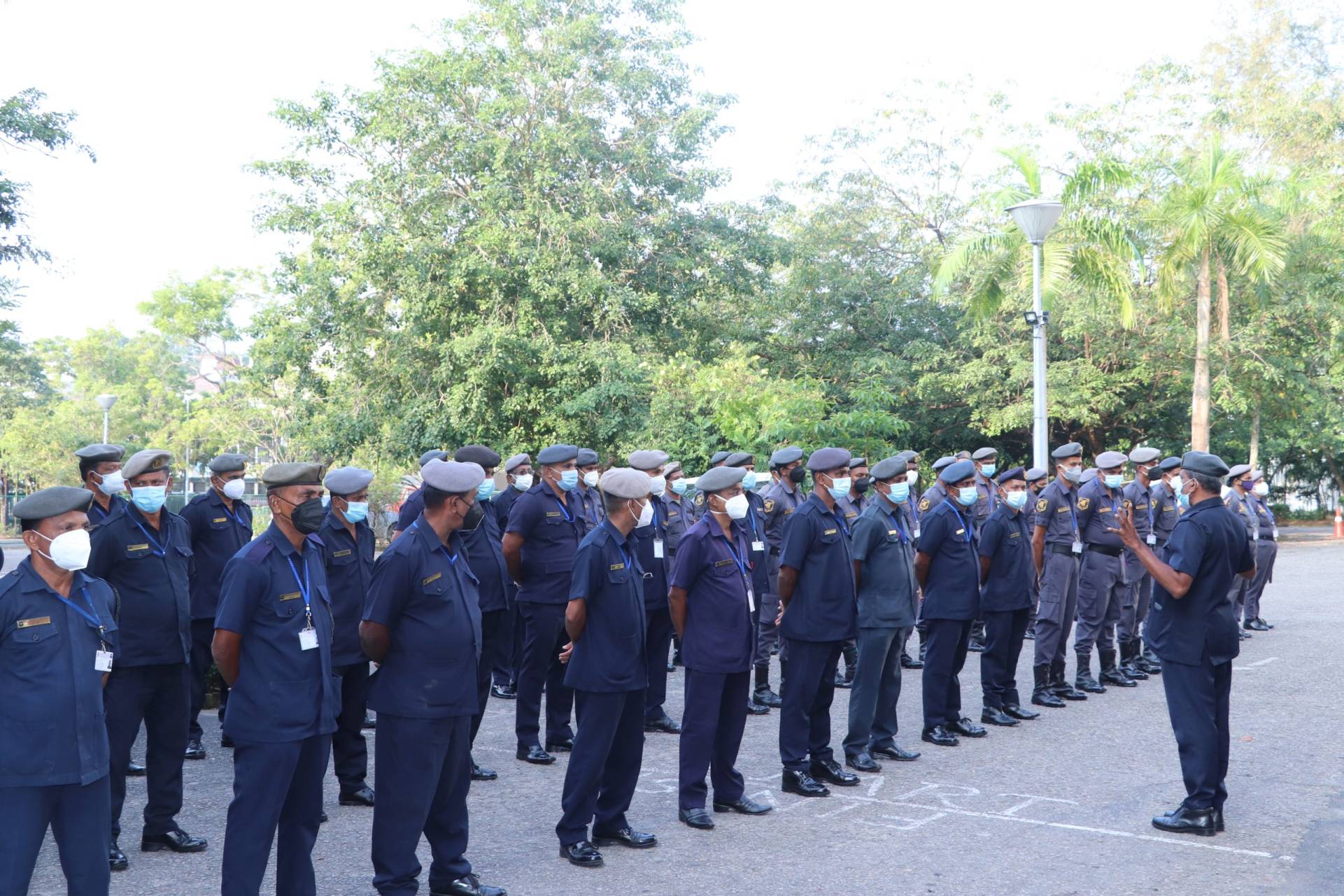 Corporate office patrolling and fire safety inspections.